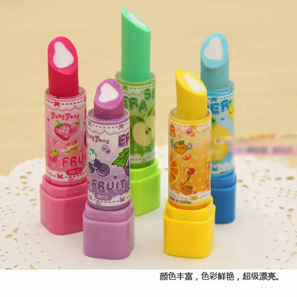 Borrador de lápiz labial Kawaii