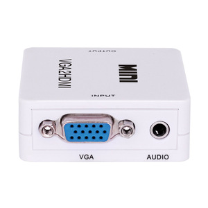 1080P Full HD Mini VGA a HDMI de Audio Adaptador convertidor Video caja con Cable USB y Cable de Audio de 3,5mm Cable de puerto - Product Image 4