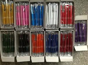 库存便宜定制三圈图案压力机铝棒商务礼品paragon圆珠笔金属点击笔