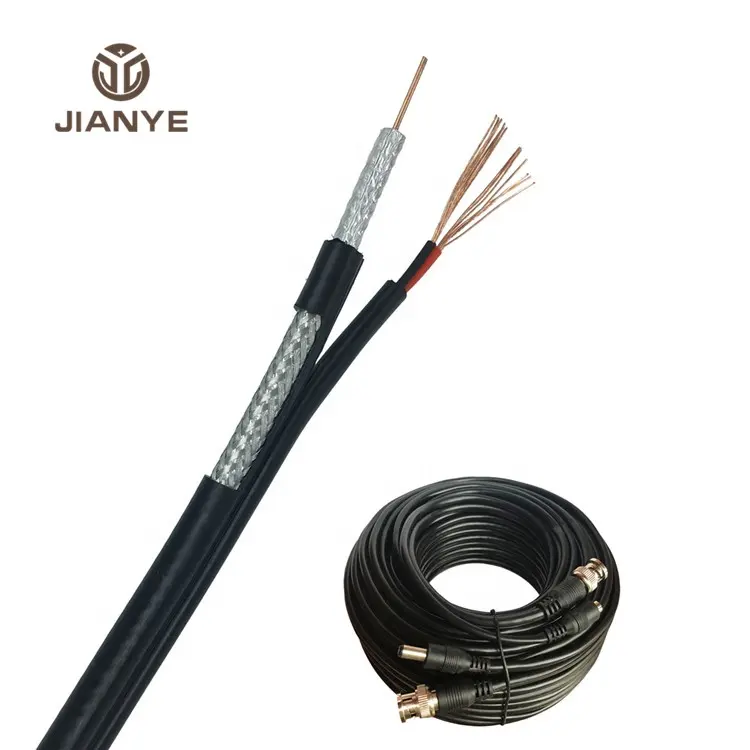 Rápido fábrica syv 75-5 cable 75 ohm 3c-2v micro coaxial cable rf rg59 + power dc de baja pérdida ancho de banda alicate de cobre de 1,0mm