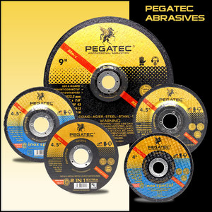 9'' 230x6.0x22.2mm T27 Pegatec <strong>Depressed</strong> <strong>Center</strong> Grinding Wheels - Product Image 2