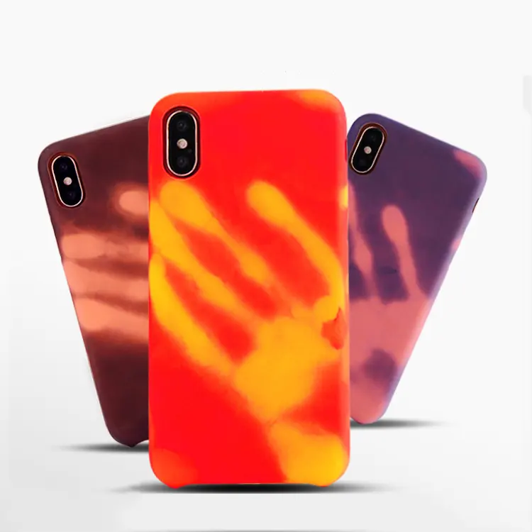 2019 מפעל סיטונאי נייד טלפון מקרה תרמית חום רגיש צבע שינוי עבור iphone case