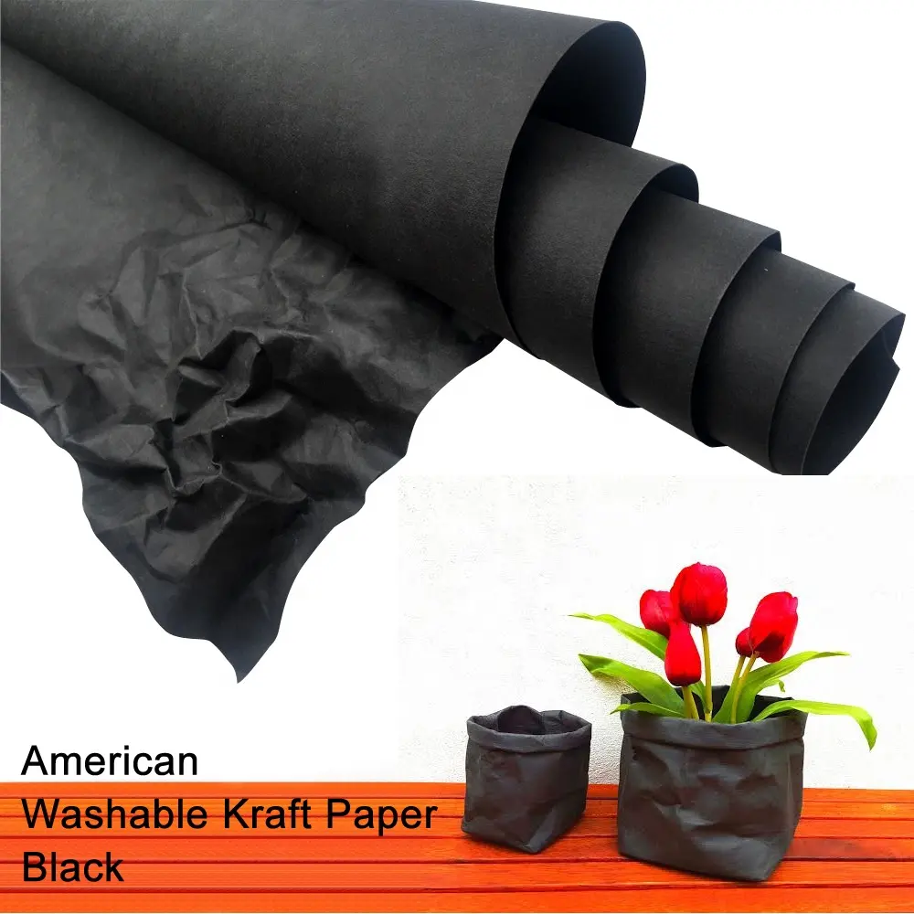Neueste wasserdichte reißfest kraft papier material, DIY Kunst Waschbar Kraft Papier Rollen (1,5*100 mt)