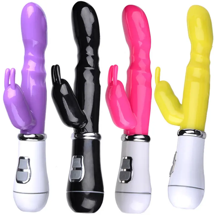 Vibrador De Coelho Dupla Vara De Vibração Do Corpo Do Clitóris Massager Sex Tools