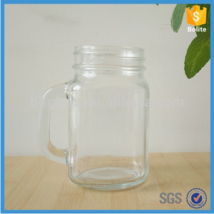 Xuzhou Manufacturer 16oz 500ml Handle <strong>Jar</strong> Mason <strong>Jar</strong> With Handle and Gold Lid - Product Image 4