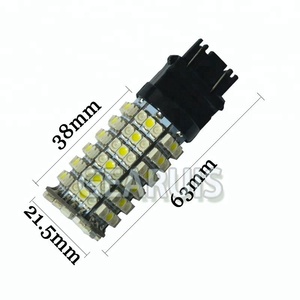 Super Bright 12โวลต์รถT25 3157 S Witchback LEDสีคู่3057 3457สีขาวสีเหลืองอำพัน120 SMD 1210 3528เปิดไฟสัญญาณDRL - Product Image 3