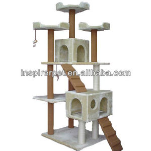 Torre de escalada de arranhões caixa de papelão de chocolate OEM elegante <span class=keywords><strong>Catnip</strong></span> brinquedos gato engraçado <span class=keywords><strong>DIY</strong></span> de luxo torre de árvore de gato grande madeira moda