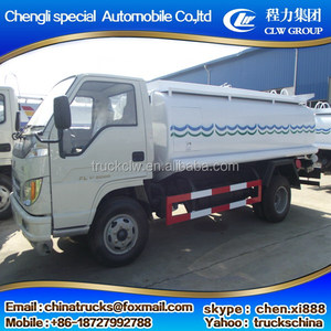 4kl LHD 4x2 מיני הידראולי-תמיכת משאית נפט מכלית דלק משאיות עם מילוי מטר