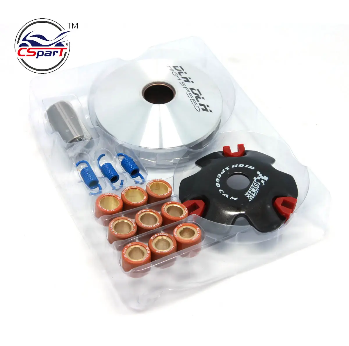 Kit variador de embreagem CVT Racing com rolo de polia de acionamento de pesos para ciclomotor GY6 125cc 150cc 157QMJ Scooter