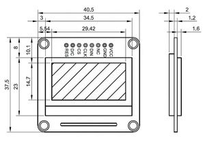 Modulo lcd a 1.3 pollici dello schermo di visualizzazione LM130SA-128064 oled di IIC di SPI I2C SH1106 di 8 pin 128x64 12864 con il bordo del driver del pwb - Product Image 4