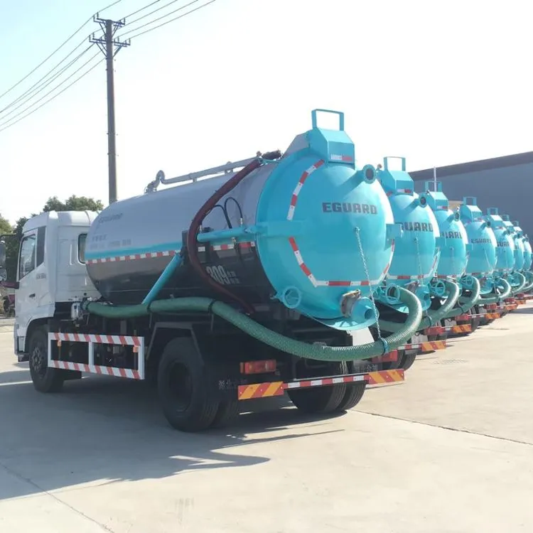 sewage suction trucks 10m3 6 wheelers 4x2 dongfeng vacuum sewer tanker suction truck cheap price hot sales