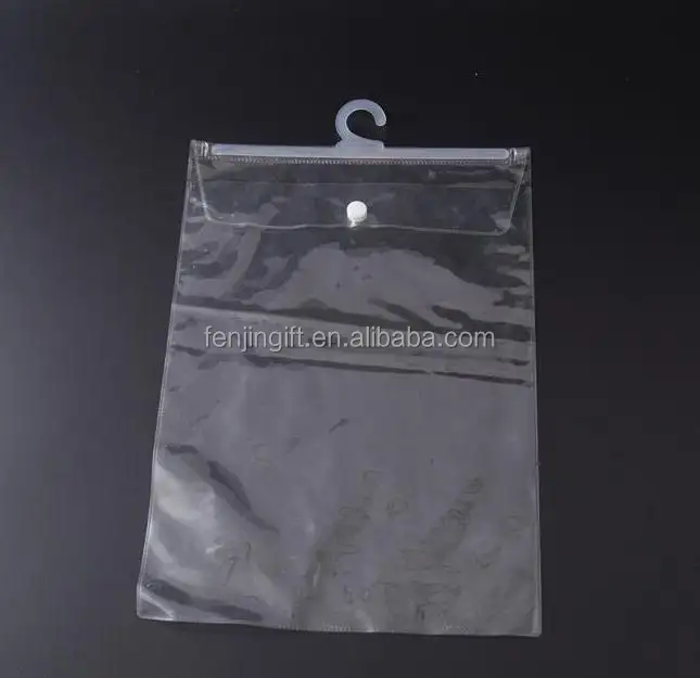 Custom transparante verpakking plastic zak voor kleding
