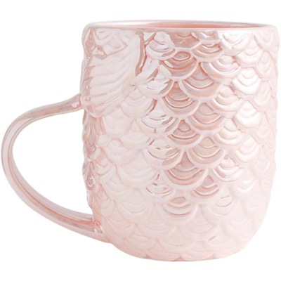 Zogifts Newrest 3D ที่ไม่ซ้ํากันหางสีทองจับมหาสมุทรธีมเซรามิคนางเงือกแก้วกาแฟ - Product Image 3