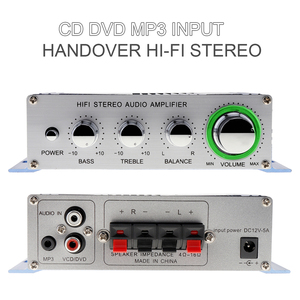 HY-2002 Hi-Fi DC 12V Mini Auto Car Stereo <strong>Amplifier</strong> 2 Channels <strong>Audio</strong> <strong>Amplifier</strong> Support CD DVD MP3 <strong>Input</strong> for Car Motorcycle Home - Product Image 5