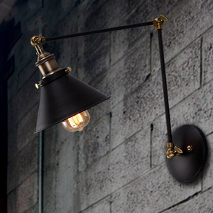 Yüksek kaliteli kapalı demir loft retro duvar lambası endüstriyel - Product Image 4