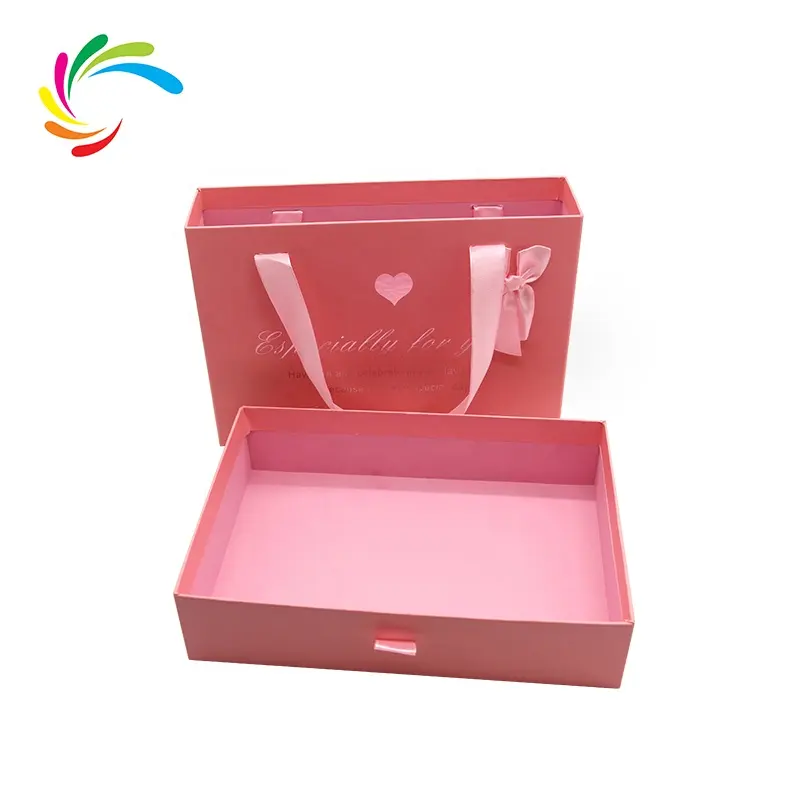 Оптовая продажа, персонализированная бумажная коробка с ручкой для горячего тиснения в стиле ящика для свадебного платья