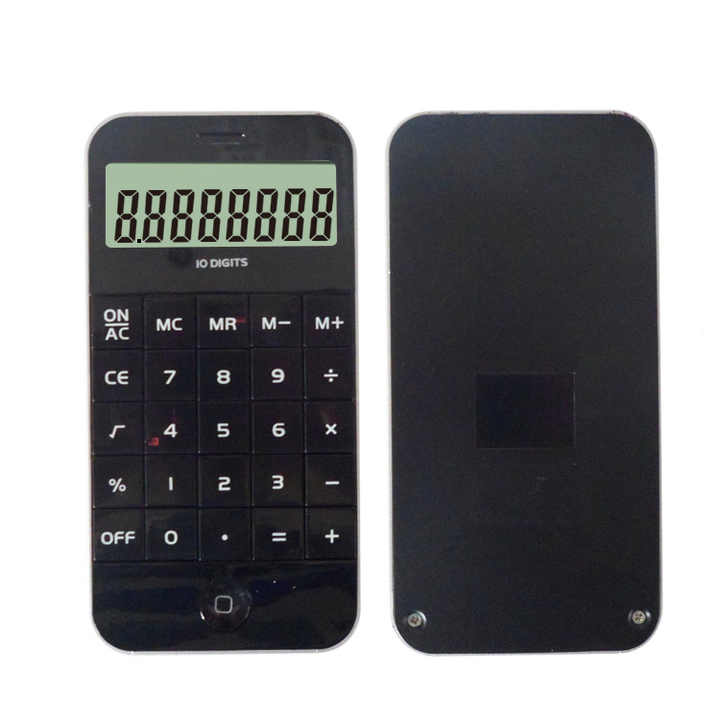 Calcolatrice forma di telefono cellulare, mini calcolatrice scientifica, luce led