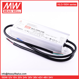 Meanwell 150 W 24 V kısılabilir LED sürücüsü Su Geçirmez IP67 HLG-150H-24B Sabit Voltaj + Sabit Akım - Product Image 4