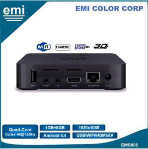 Quad <strong>Core</strong> Amlogic S805 <strong>Android</strong> TV Box with 1+8 GB RAM <strong>Android</strong> <strong>4</strong>.<strong>4</strong> WIFI HD Smart PC TV Streaming Media Player Custom Application