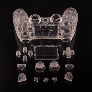 Özel şeffaf şeffaf kabukları onarım bölümü için düğmeler ile ps4 için ps4 denetleyici değiştirme kabuklar - Product Image 1
