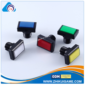 Hochwertiger Arcade-Druckknopf Rechteckiger Mini-LED-Licht-Druckknopf Made in China - Product Image 1