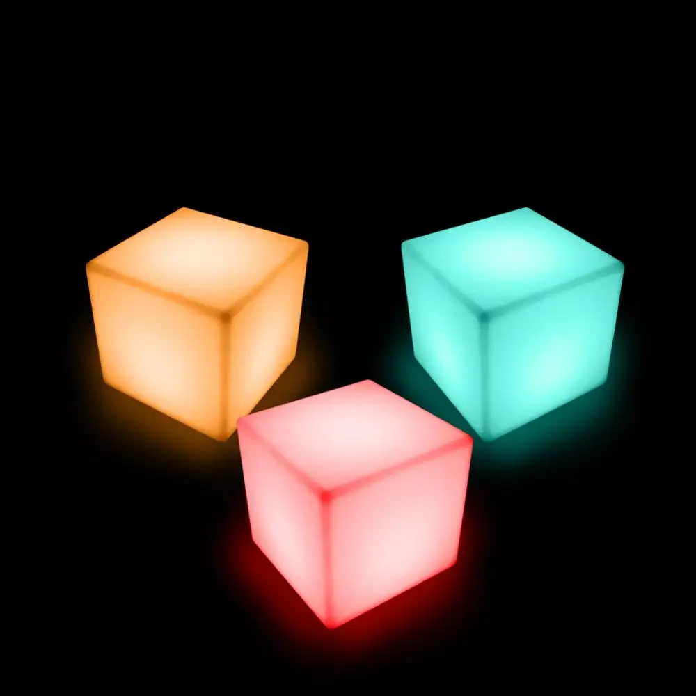 Taburete cuadrado pequeño, sillas de bar, taburete de cubo de iluminación, 25CM