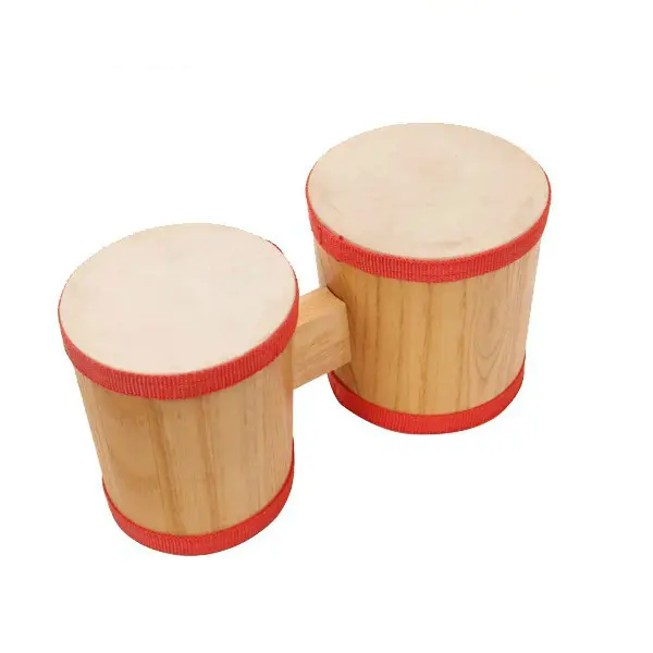 Bebé Musical de madera tambor de juguete bongos 4 y 5 pulgadas de la cabeza de los niños tambor