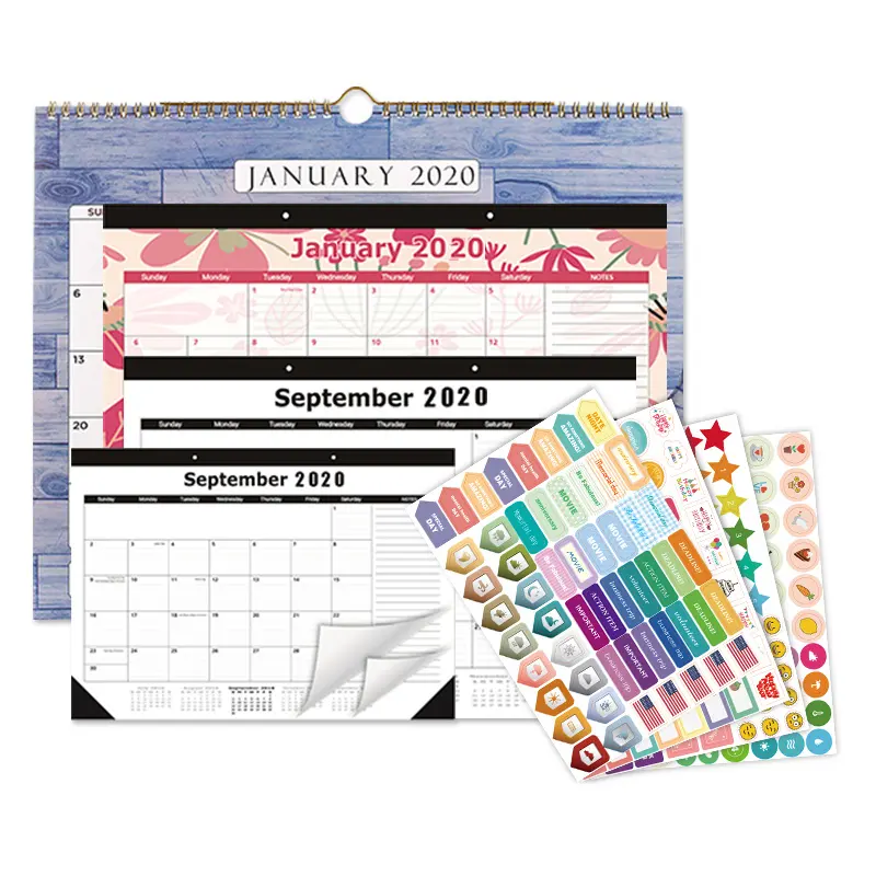 Su misura Della Parete Calendario Planner 2021 22x17 pollici Calendario Da Parete di Grandi Dimensioni