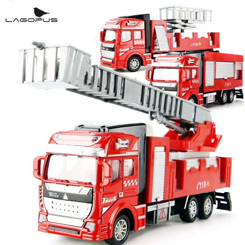 Alta Qualità 1:50 Modello In Lega Giocattolo Aereo Rescue Fire Truck Bambini Giocattoli Educativi Per Bambini Collezione Boy Nuovo