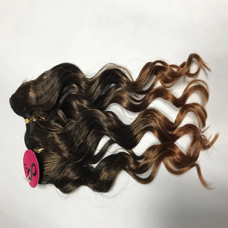 Extensiones de pelo sintético, producto en oferta, ondulado español a granel T1B30