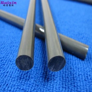 Parlak kaplama koyu gri plastik <span class=keywords><strong>PVC</strong></span> çubuk çapı 8mm