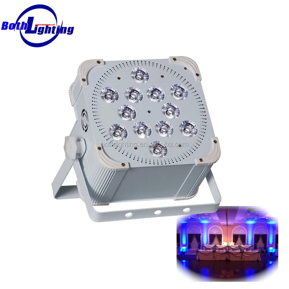 가장 핫 잘 팔리는 12 lens 무선 배터리 powered DMX 18 W RGBWA UV 6in1 LED Flat Par 12x18 W LED uplights