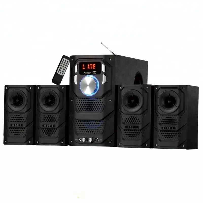 4.1CH High Quality Hifi Stereo Surround Sound Audio Super Heavy Bass Subwoofer Home Theatre System Bluetooth Speakers
