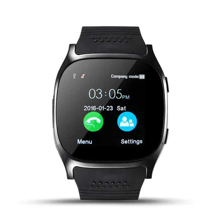 T8 스마트 시계 카메라 음악 플레이어 페이스 북 Whatsapp 동기화 SMS Smartwatch 지원 SIM TF 카드 안드로이드 전화