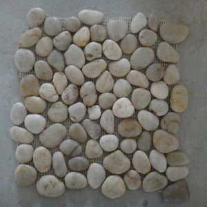 天然白色卵石网格瓷砖白色卵石石 - Product Image 2