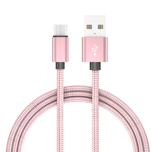 热销批量装运全球3.3ft尼龙编织2.0A快速充电<span class=keywords><strong>USB</strong></span>电缆数据微型B电缆，用于动力银行和电话