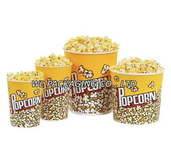 Popcorn box, caixa de papel de popcorn personalizada impressa