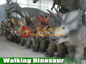 Robotik yaşam boyu yürüyüş ve sürme kamu durumlar için dinozor oyuncaklar kapalı/açık fiberglas Metal çelik malzeme