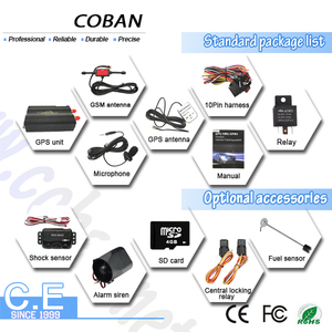 Localizadores <strong>GPS</strong> Tk103 with Shock Sensor / Fuel Sensor Alarm System Coban <strong>Gps</strong> Car Locator - Product Image 5
