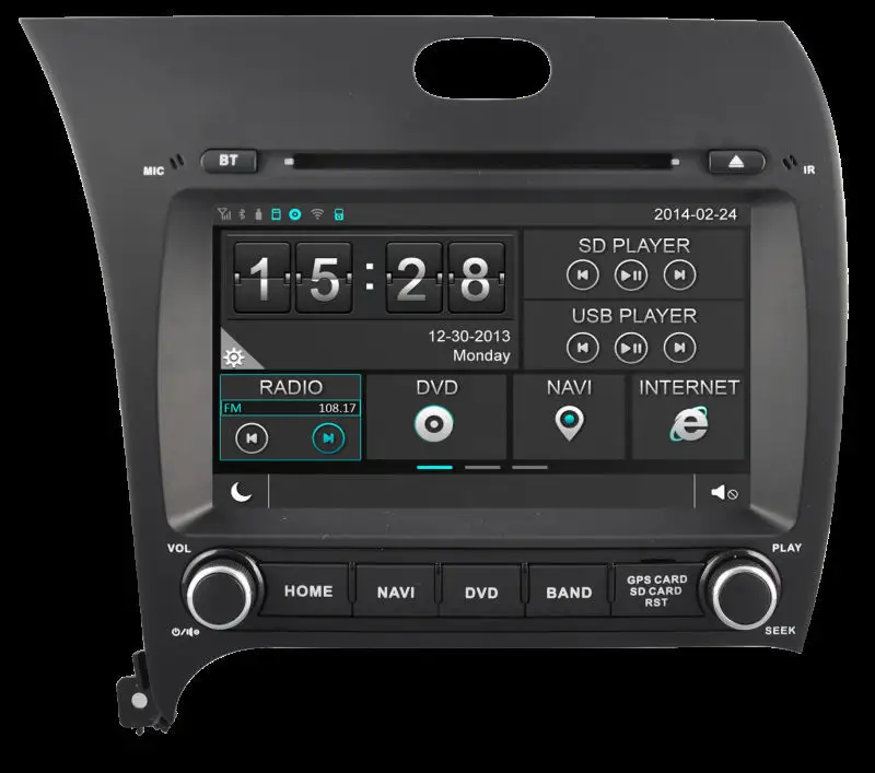 WITSON-pantalla capacitiva para coche KIA CERATO 2013, GPS, 1080P, DSP, WiFi, 3G, cámara frontal DVR