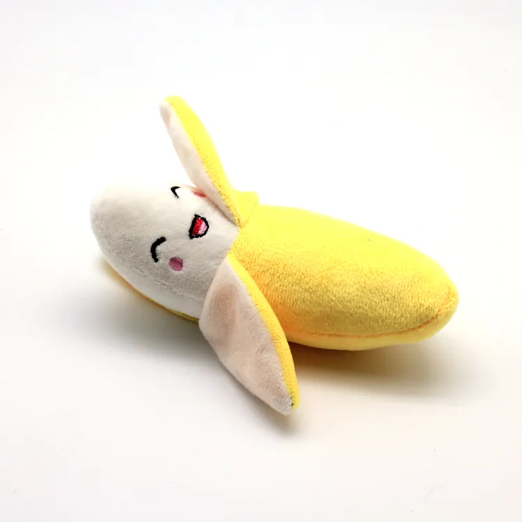 Factory OEM Design Cute Banana Pet Dog Plush Toys Puppy Chew Play Sound Toy For Dog