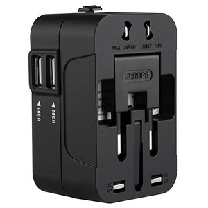 热卖旅行适配器，带双<span class=keywords><strong>usb</strong></span>端口，通用适配器，英国到欧盟插头适配器