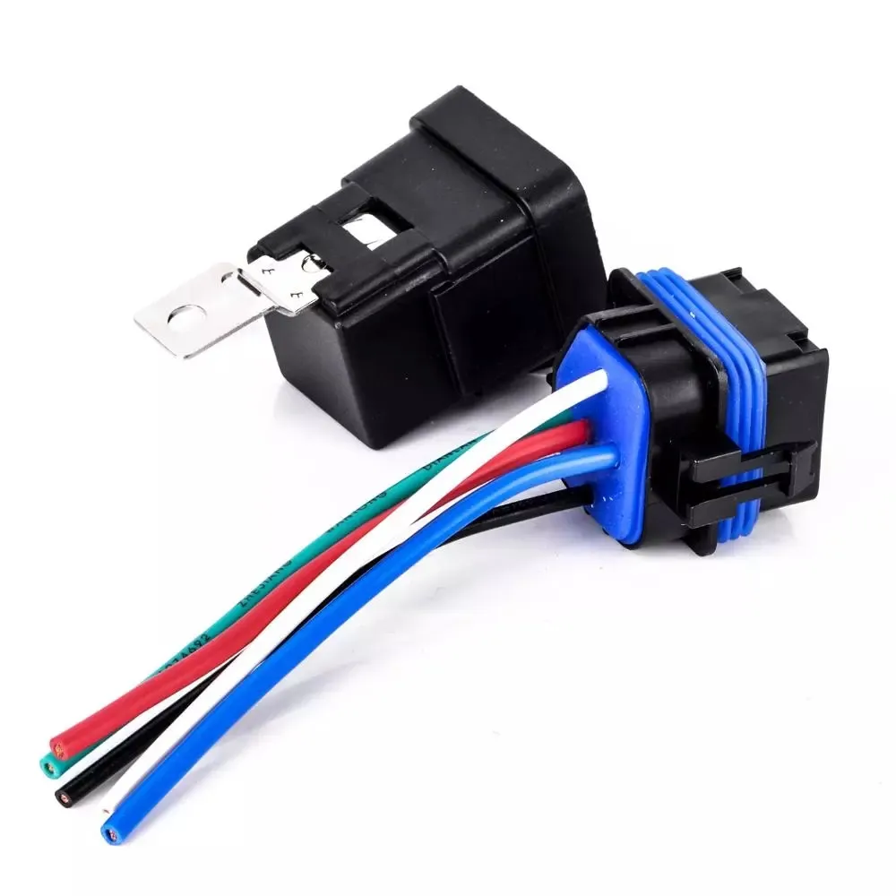 DC 12v 40A Auto relé 4 Pin impermeable integradas por cable del automóvil de relé + soporte con 105mm de longitud cables