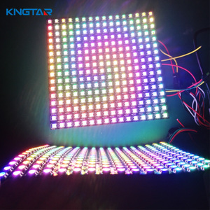 DC 5V Sk6812 piksel paneli RGB <span class=keywords><strong>LED</strong></span> nokta matris ekran 16x16 piksel yapılandırma