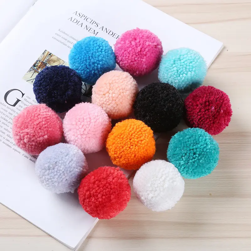 Round 5cm Thick Yarn Pompom Balls DIY Crafts Pom Poms Wedding/Christmas Home Decoration Baby Hat Sewing Accessories