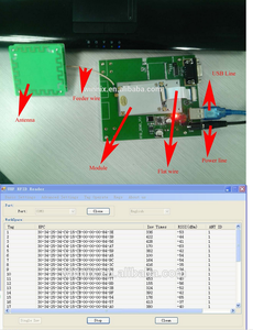 Raspberry pi用高性能低消費電力impinjr2000チップ900mhzuhfrfidリーダーモジュール - Product Image 2
