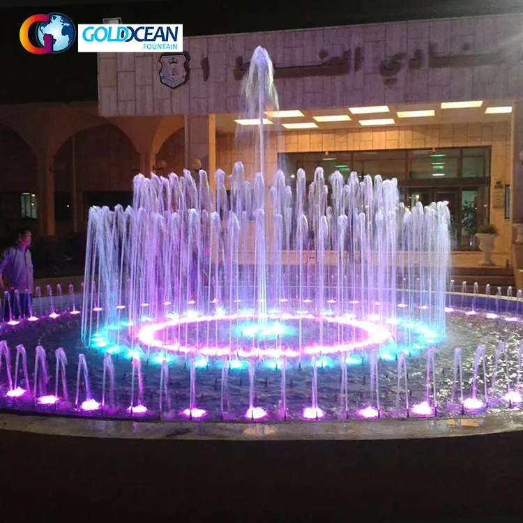 Fuente de agua con Control de programa de jardín con luz Led colorida