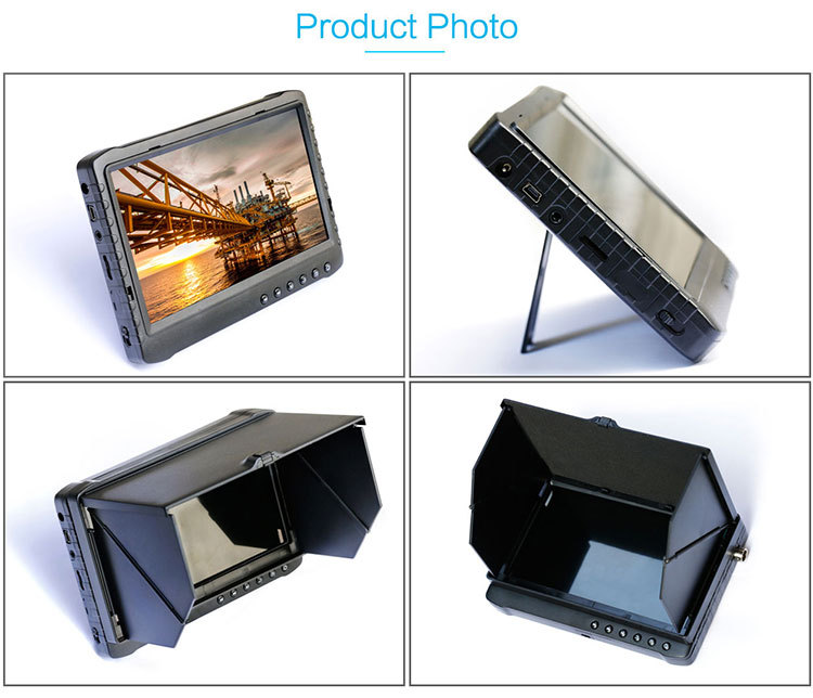 7inch Full HD 1080P Camera Tester With Hybrid AHD,TVI ,CVI ,CVBS Inputs Support 128GB Recording Dvr Monitor