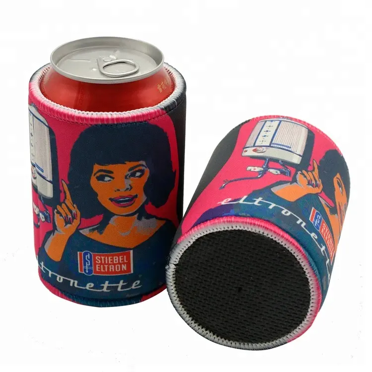 Sublimation promotional custom printed insulated 5mm Neoprene beer Can Cooler
