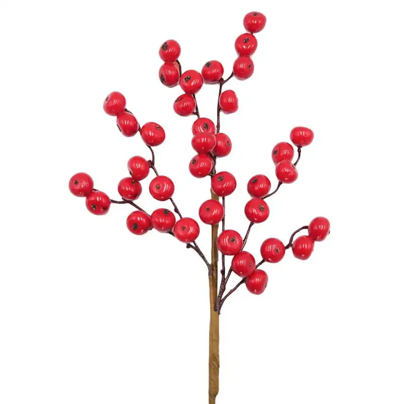 Trang trí Giáng Sinh nhân tạo màu đỏ berry pick